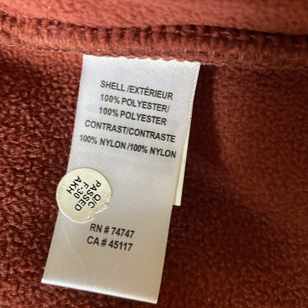 NWT Natural Reflections Size Medium.  Women's Deep Burgundy Teddy Jacket - Picture 5 of 5